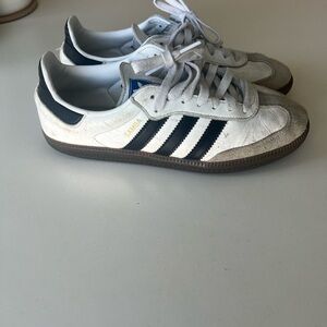 Adidas Samba White and Black Trainers